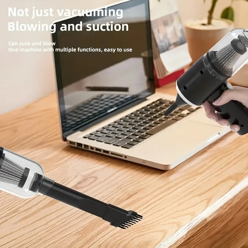 3 In 1 Car Vacuum Cleaner Blower And Baloon Pump – Powerful Rechargeable Multi-functional And Wireless – Mini Vacuum Cleaner For Carpet, Car, Home, Office, Pet Hair, Sofa – Keyboard Cleaner