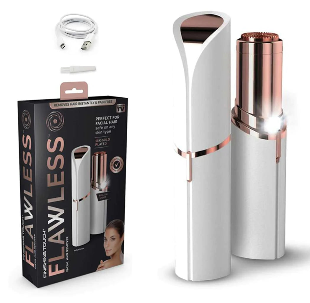 Rechargeable Facial Hair Remover Hair Trimmer For Eye Chin Cheeks Upper Lip For Girls & Women